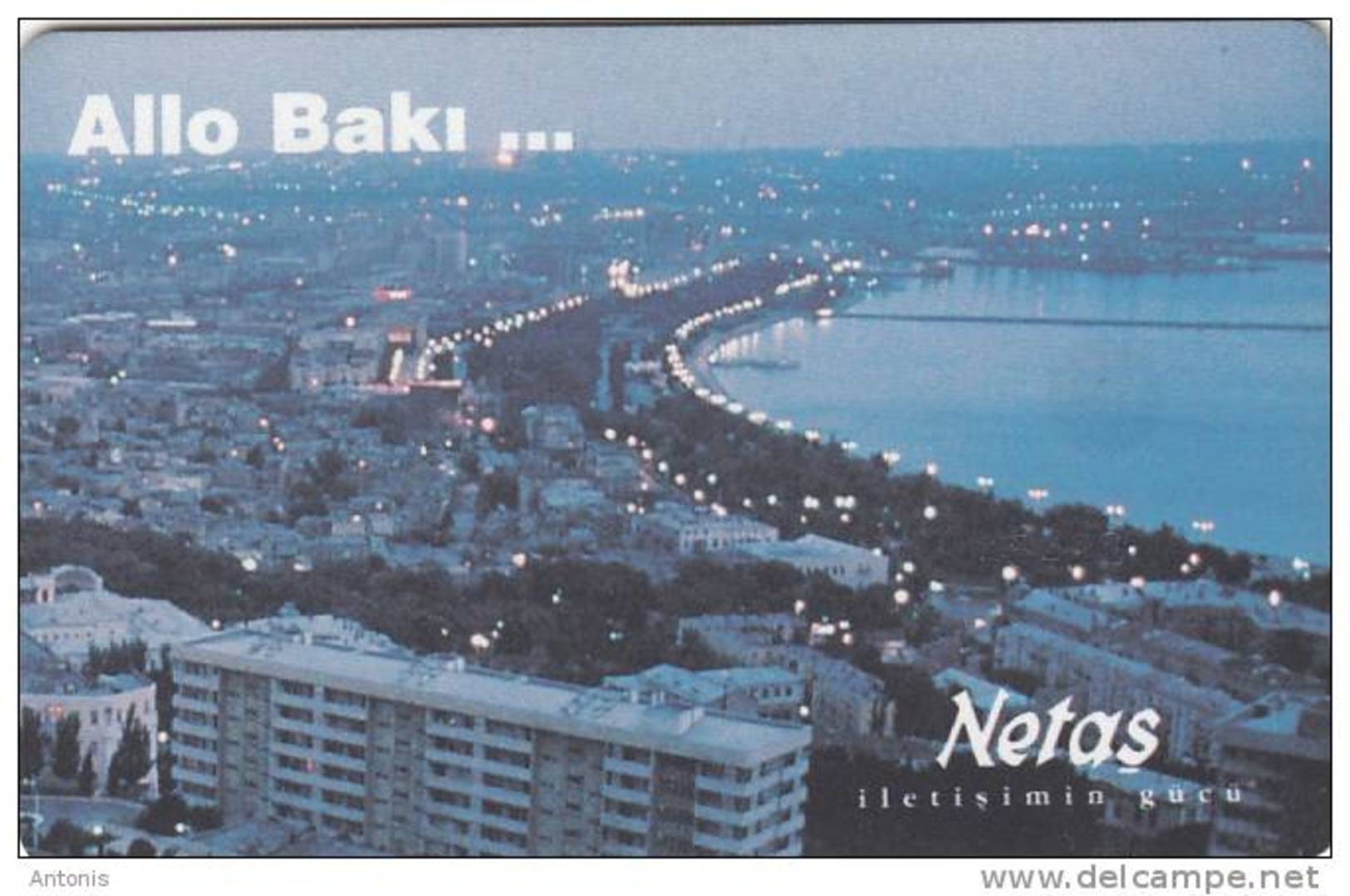 AZERBAIJAN(chip) - View Of Baku Tower, Netas Telecom First Issue, Chip SC5, CN : 45492, Mint - Azerbaigian
