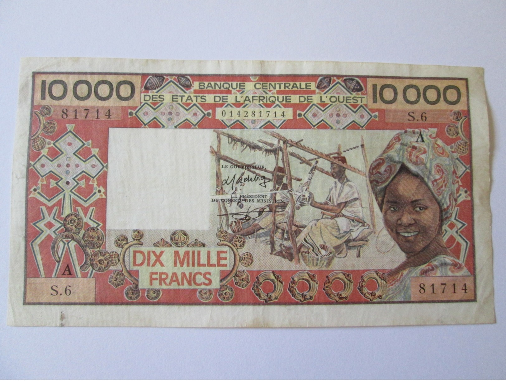 Cote D'Ivoire 10 000 Francs 1988-1989 - Côte D'Ivoire