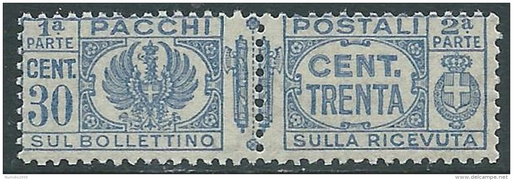 1927-32 REGNO PACCHI POSTALI 30 CENT MNH ** - P47-8 - Pacchi Postali