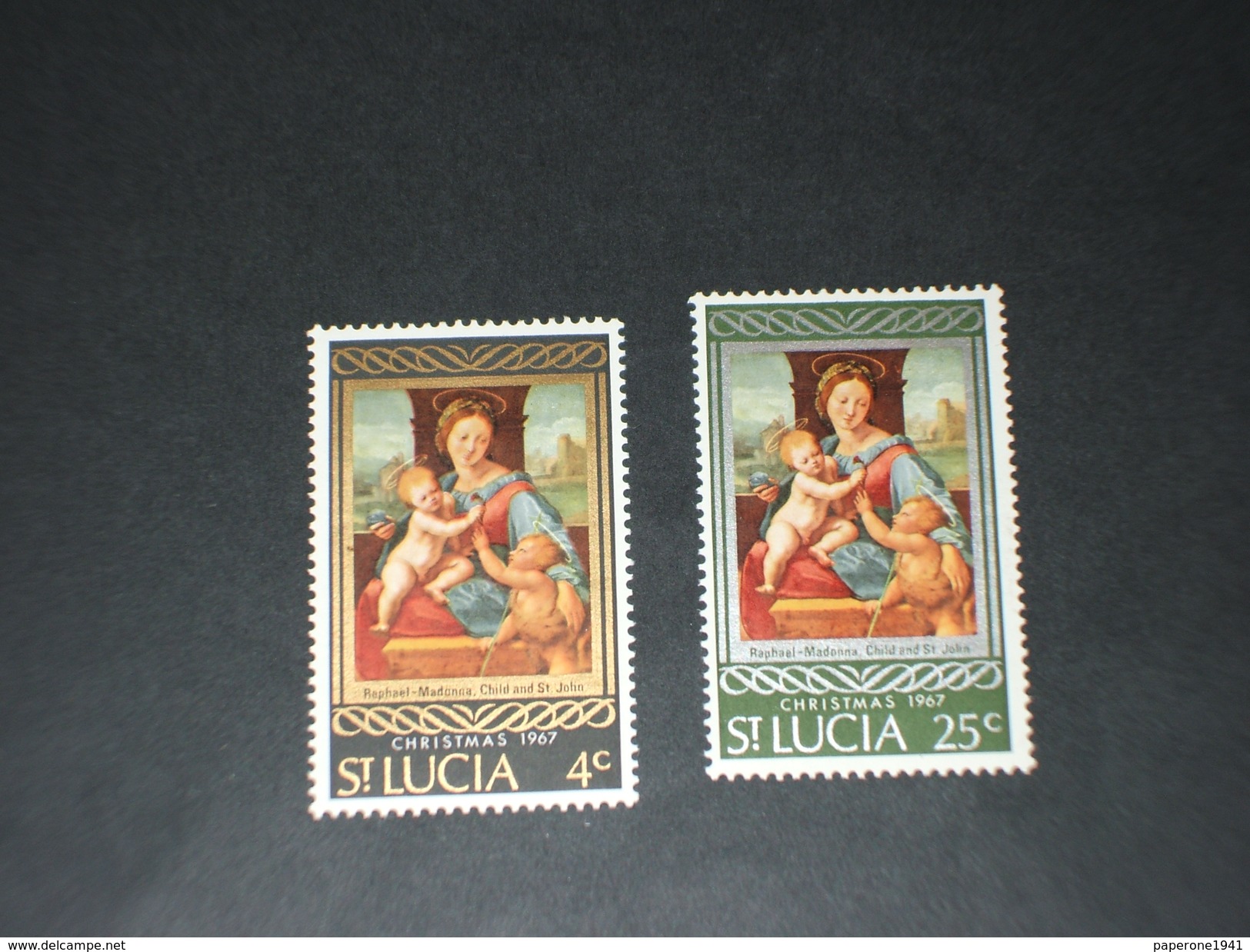 ST. LUCIA - 1967 QUADRI NATALE 2 VALORI X N. 10 Serie -NUOVI(++) - Ste Lucie (...-1978)