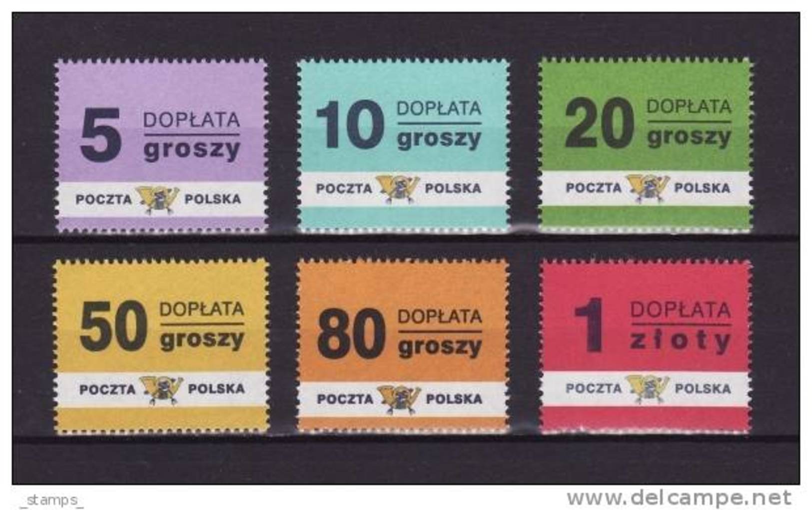 Poland 1998 - Mint MNH ** - Postage Due, Taxe, Portomarken Mi. 169/74 - Pologne Polonia Polen --- 34 - Taxe