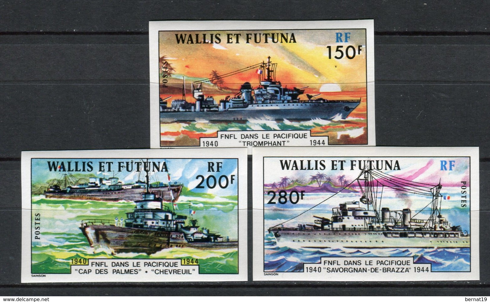 Wallis Et Futuna 1978. Yvert 210-12 Imperforated ** MNH. - Geschnittene, Druckproben Und Abarten