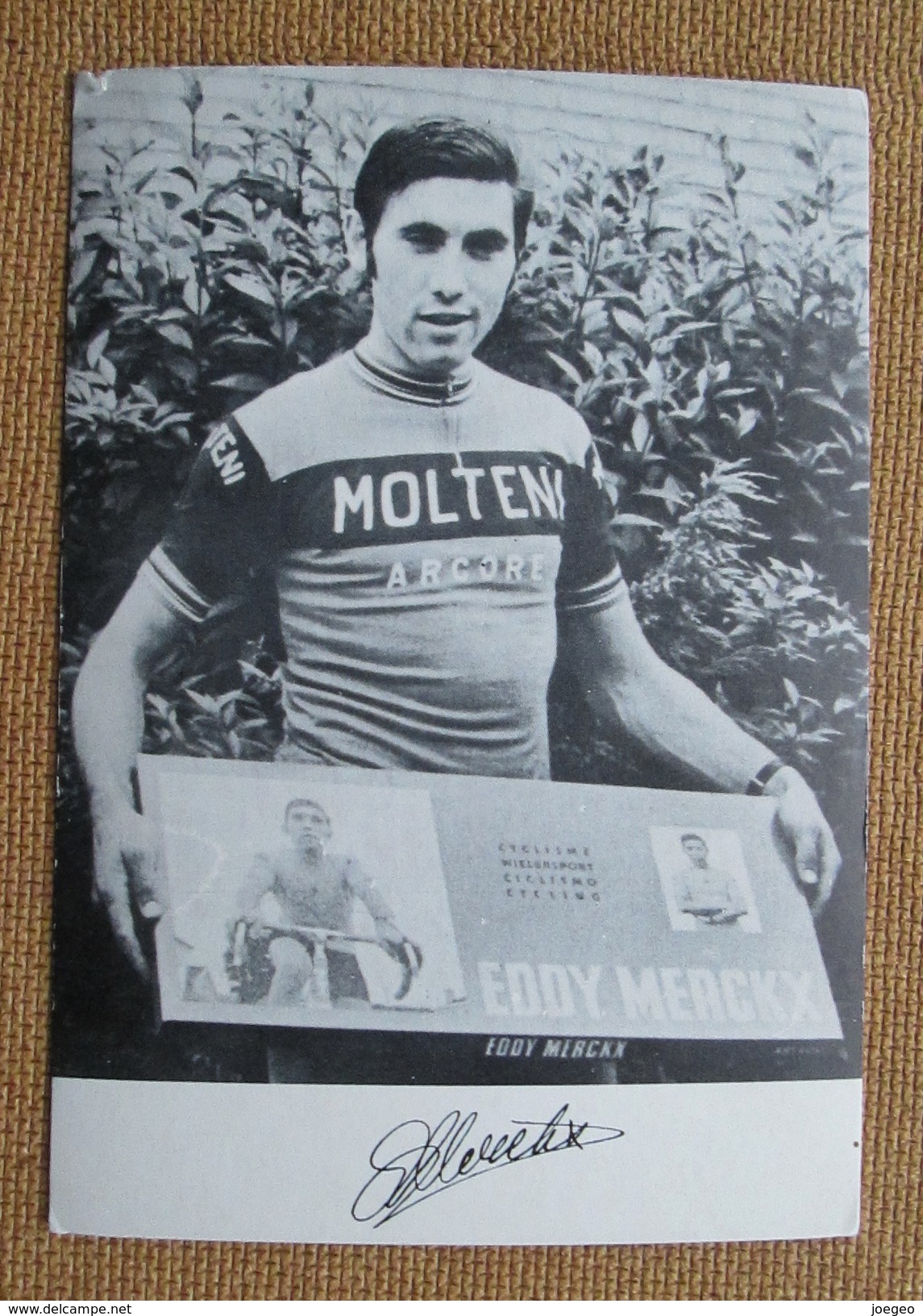 (J 670) - Eddy Merckx - Carte Publicitaire Pour Un Jeu - Cyclisme