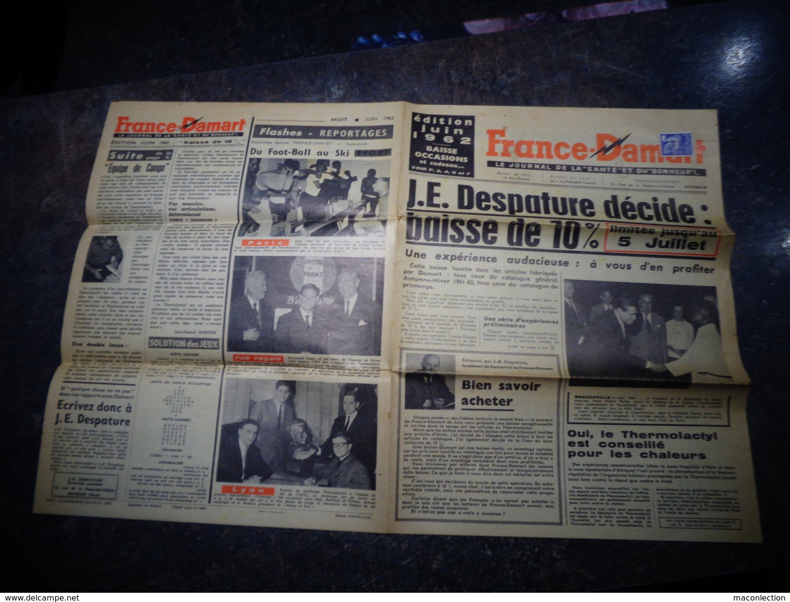 Timbre Franchise Au Coq 00.8 Sur Journal Catalogue France-Damart 1962 - Newspapers