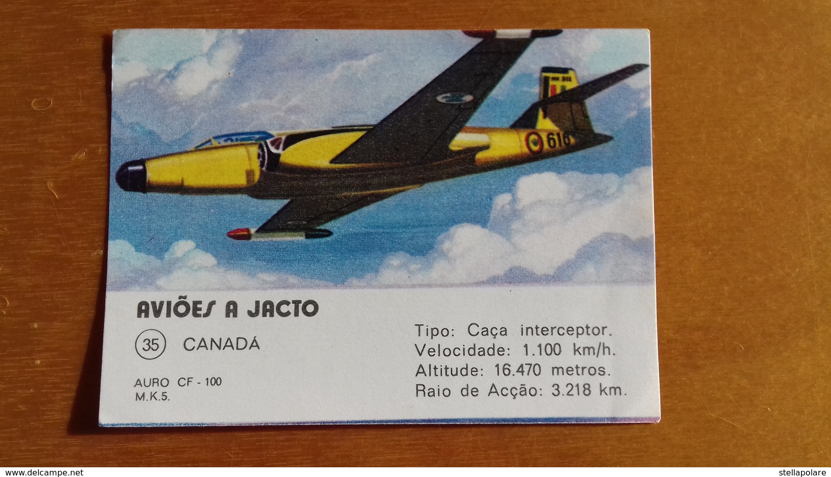 PIRATA BUBBLE GUM CARDS  - JETS -  CF 100 (CANADA) N. 35 - Other & Unclassified