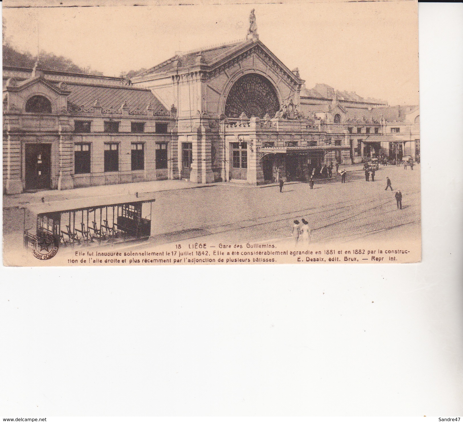 CPA  LIEGE. Belgique. Gare Des Guillemins, Tramway. ..D487 - Liege