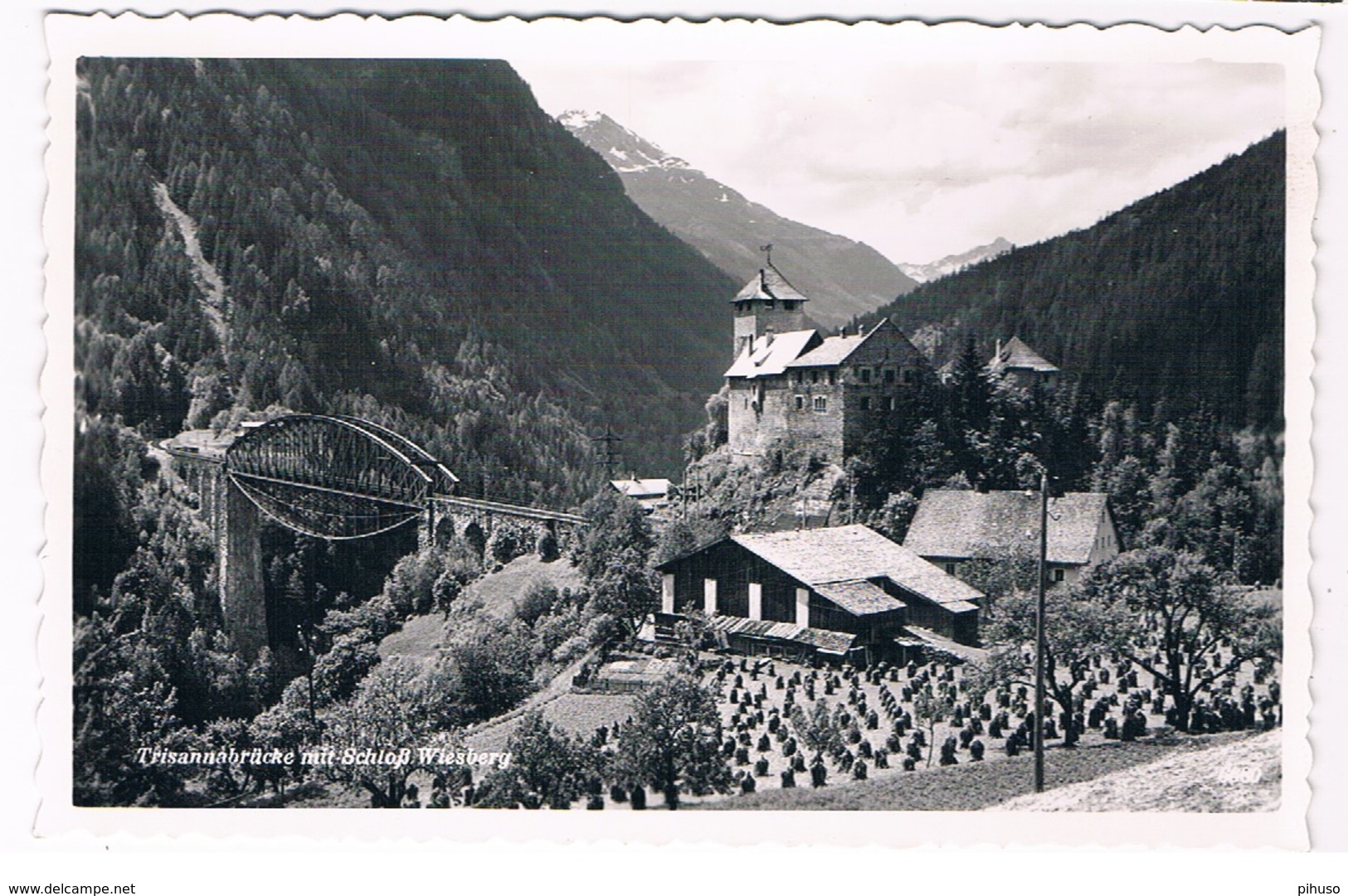 Ö-3166    TOBADILL : Trisannabrücke Mit Schloss Wiesberg - Landeck