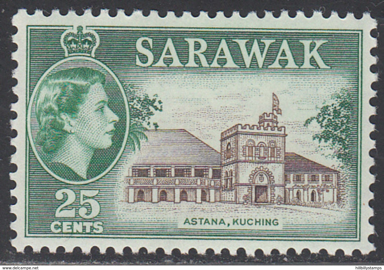 SARAWAK    SCOTT NO.  206    MINT HINGED        YEAR  1955 - Sarawak (...-1963)