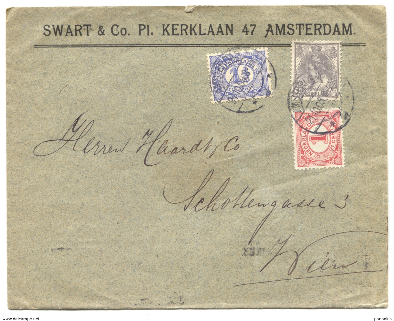 NETHERLANDS - AMSTERDAM, Memorandum Cover SWART & Co. 1908. - Brieven En Documenten