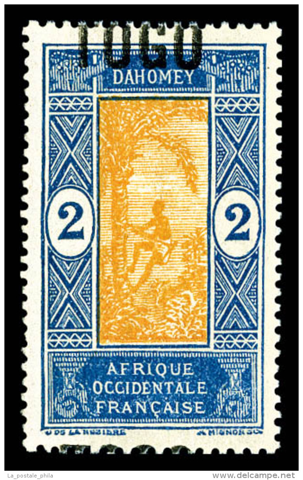 ** N&deg;102, 2c Bleu Et Orange, Surcharge &agrave; Cheval. TB    Qualit&eacute;: ** - Unused Stamps