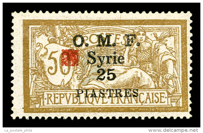 * N&deg;54, 25 Pi Sur 50c, Fleuron Rouge. TB    Qualit&eacute;: *   Cote: 350 Euros - Unused Stamps