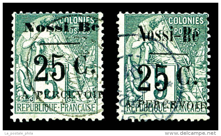 O N&deg;10/14, 25c S 5c Vert Type III Et 25c S 5c Vert Type IV, Les 2 Ex TB    Qualit&eacute;: O   Cote: 400 Euros - Used Stamps