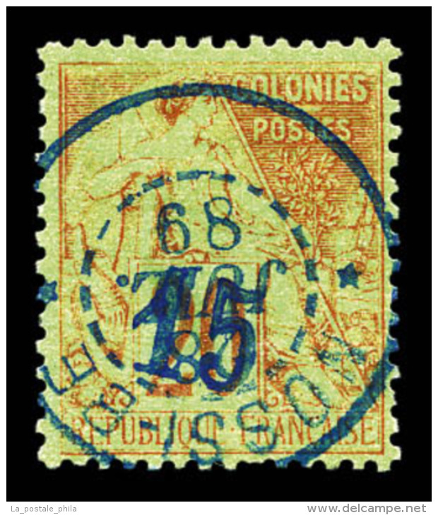 O N&deg;4, 15 Sur 20c Brique Sur Vert. SUP (sign&eacute; Calves/certificat)    Qualit&eacute;: O   Cote: 1500 Euros - Used Stamps