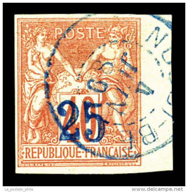 O N&deg;1, 25c Sur 40c Orange Bord De Feuille. SUP (sign&eacute; Brun/certificat)    Qualit&eacute;: O   Cote: 1500... - Used Stamps