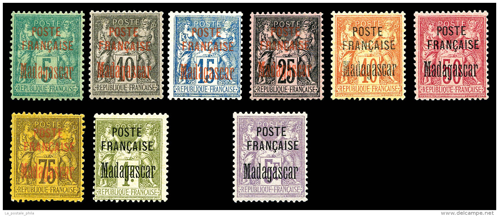* N&deg;14/22, S&eacute;rie De 1895, Les 9 Valeurs Fra&icirc;cheur Postale, SUP (certificat)    Qualit&eacute;: *  ... - Unused Stamps