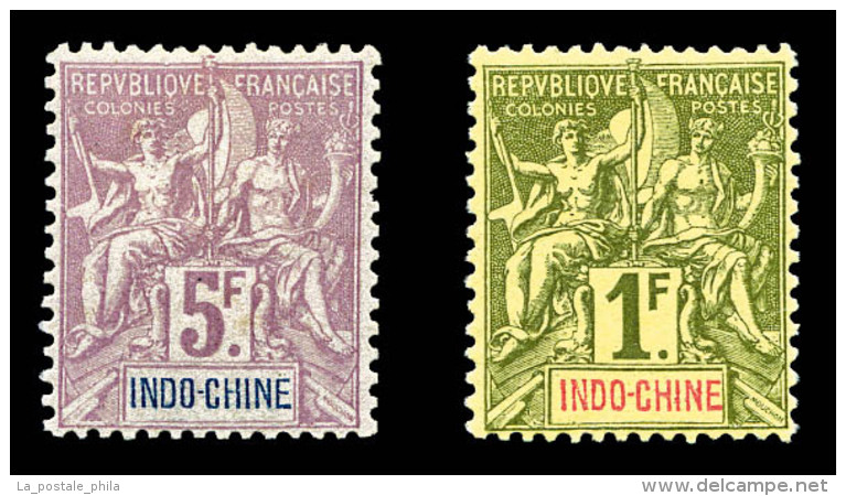 * N&deg;15/16, 1f Olive Et 5f Lilas, TB    Qualit&eacute;: *   Cote: 220 Euros - Unused Stamps