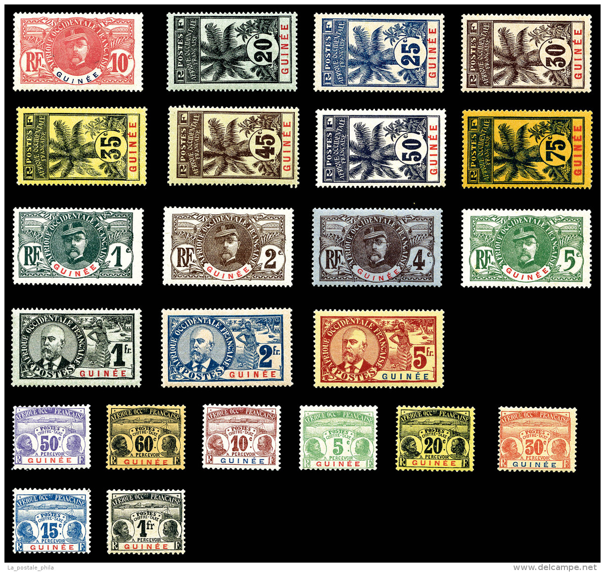 * N&deg;33/47, S&eacute;rie Palmiers Compl&egrave;te + Taxe 8 &agrave; 15. TTB    Qualit&eacute;: *   Cote: 378... - Unused Stamps