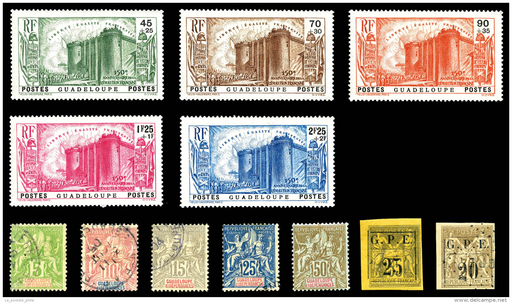 * N&deg;1/146, Lot: N&deg;1,2, 40 &agrave; 44, 142 &agrave; 146, Les 12 Valeurs TB    Qualit&eacute;: *   Cote: 410... - Unused Stamps