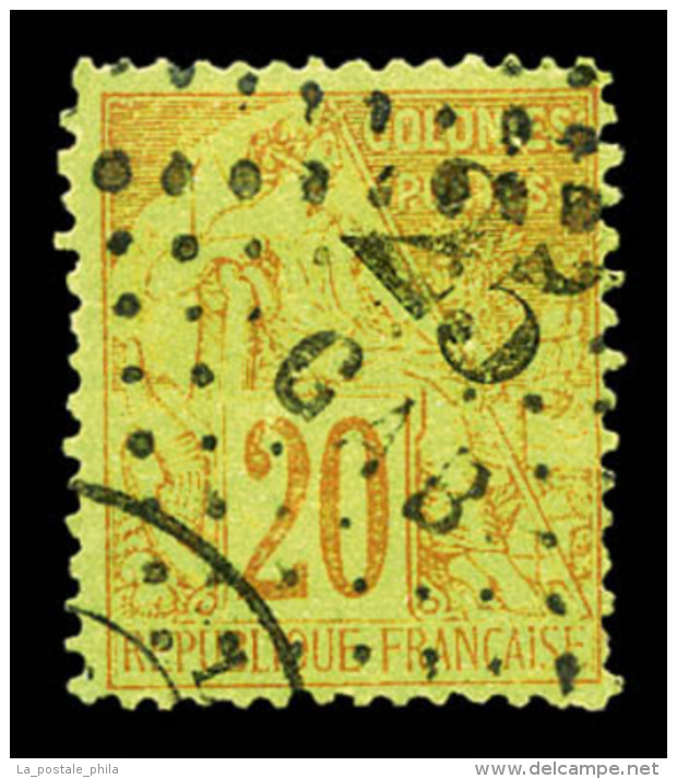 O N&deg;3A, 25 Sur 20c Brique Sur Vert. R.R. SUP (sign&eacute; Brun/certificat)    Qualit&eacute;: O   Cote: 2200... - Used Stamps