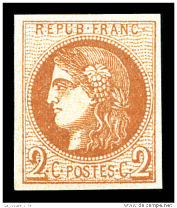 * N&deg;40B, 2c Brun-rouge, TB    Qualit&eacute;: *   Cote: 360 Euros - 1870 Ausgabe Bordeaux