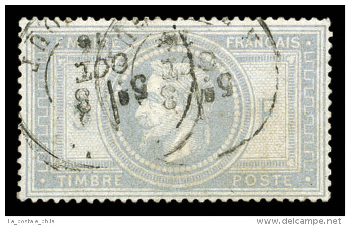 O N&deg;33, 5F Violet-gris, Oblit&eacute;ration C&agrave;d, Infime Froissure. TB (sign&eacute; Calves)   ... - 1863-1870 Napoleon III With Laurels