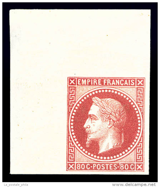 * N&deg;32b, Rothschild: 80c Non Dentel&eacute; Grand Coin De Feuille, TTB (certificat)    Qualit&eacute;: *  ... - 1863-1870 Napoléon III. Laure