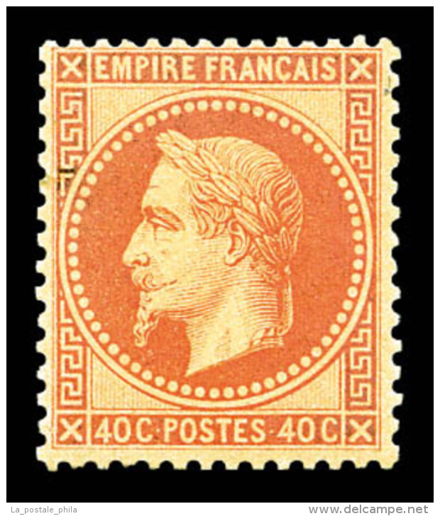 * N&deg;31, 40c Orange, Quasi **. TTB (certificat)    Qualit&eacute;: *   Cote: 1750 Euros - 1863-1870 Napoléon III. Laure