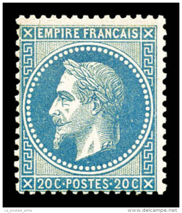 * N&deg;29B, 20c Bleu Type II, Quasi **, TB    Qualit&eacute;: *   Cote: 300 Euros - 1863-1870 Napoléon III. Laure