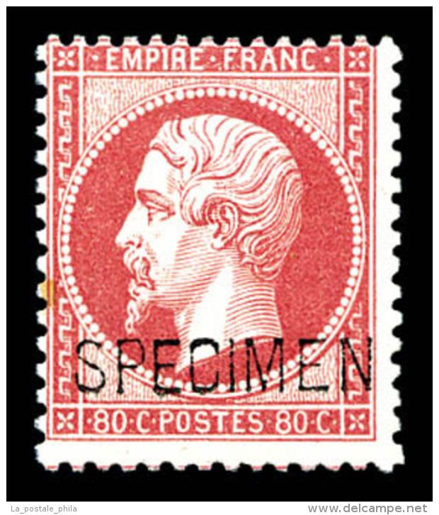 * N&deg;24d, 80c Rose Surcharg&eacute; 'SPECIMEN', Fra&icirc;cheur Postale (sign&eacute; Calves/certificat)   ... - 1862 Napoléon III.