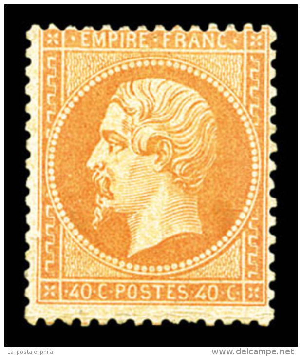 * N&deg;23, 40c Orange, TTB (sign&eacute; Brun/certificat)    Qualit&eacute;: *   Cote: 2900 Euros - 1862 Napoleon III