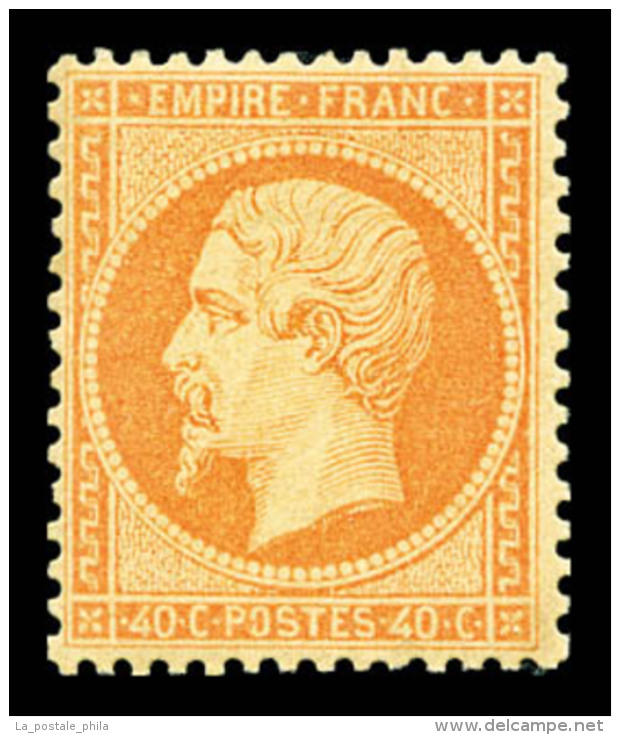 * N&deg;23, 40c Orange, Frais, TTB (certificat)    Qualit&eacute;: *   Cote: 2900 Euros - 1862 Napoleon III