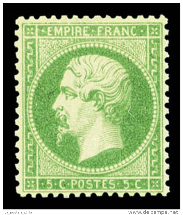 * N&deg;20a, 5c Vert-fonc&eacute;, Tr&egrave;s Bon Centrage, TTB (certificat)    Qualit&eacute;: * - 1862 Napoléon III.