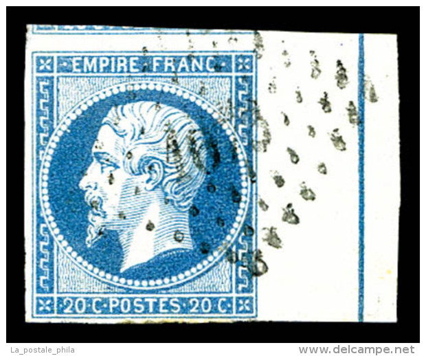 O N&deg;14Ai, 20c Bleu Bdf Avec Filet D'encadrement, TB (sign&eacute; Calves)    Qualit&eacute;: O   Cote: 400... - 1853-1860 Napoleone III