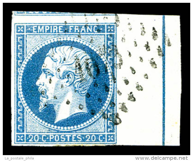 O N&deg;14Ai, 20c Bleu Bdf Avec Filet D'encadrement, TB (sign&eacute; Calves)    Qualit&eacute;: O   Cote: 400... - 1853-1860 Napoleon III