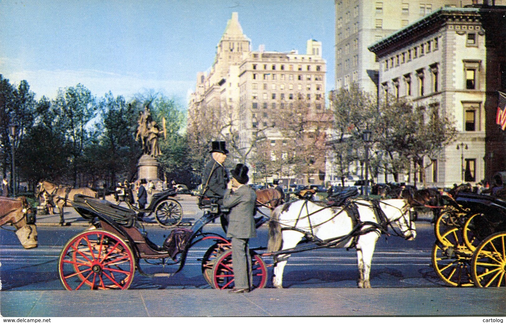 Carriages On The 59th Street. New York City - Central Park