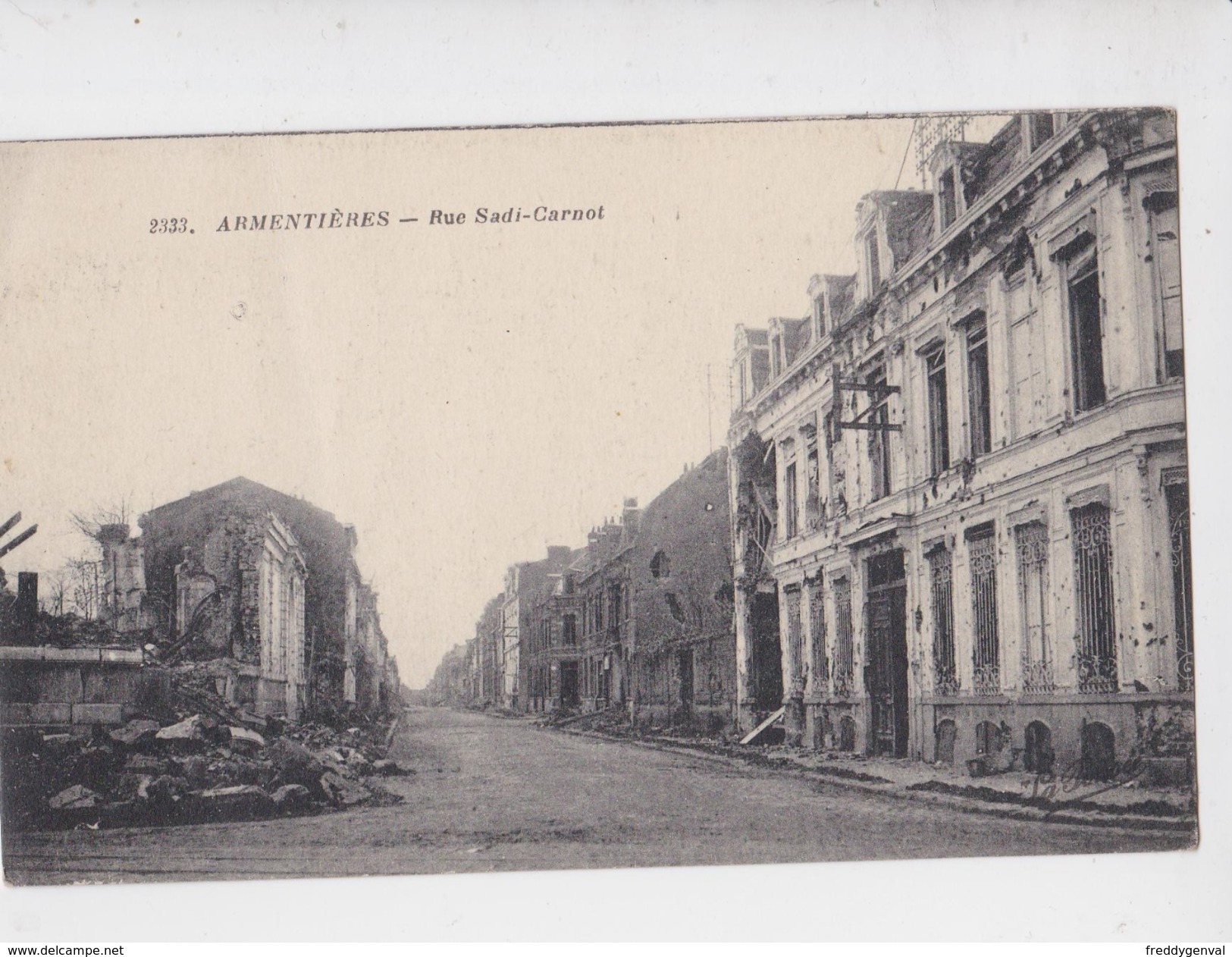 ARMENTIERES GUERRE 14_18 RUE SADI_CARNOT - Armentieres