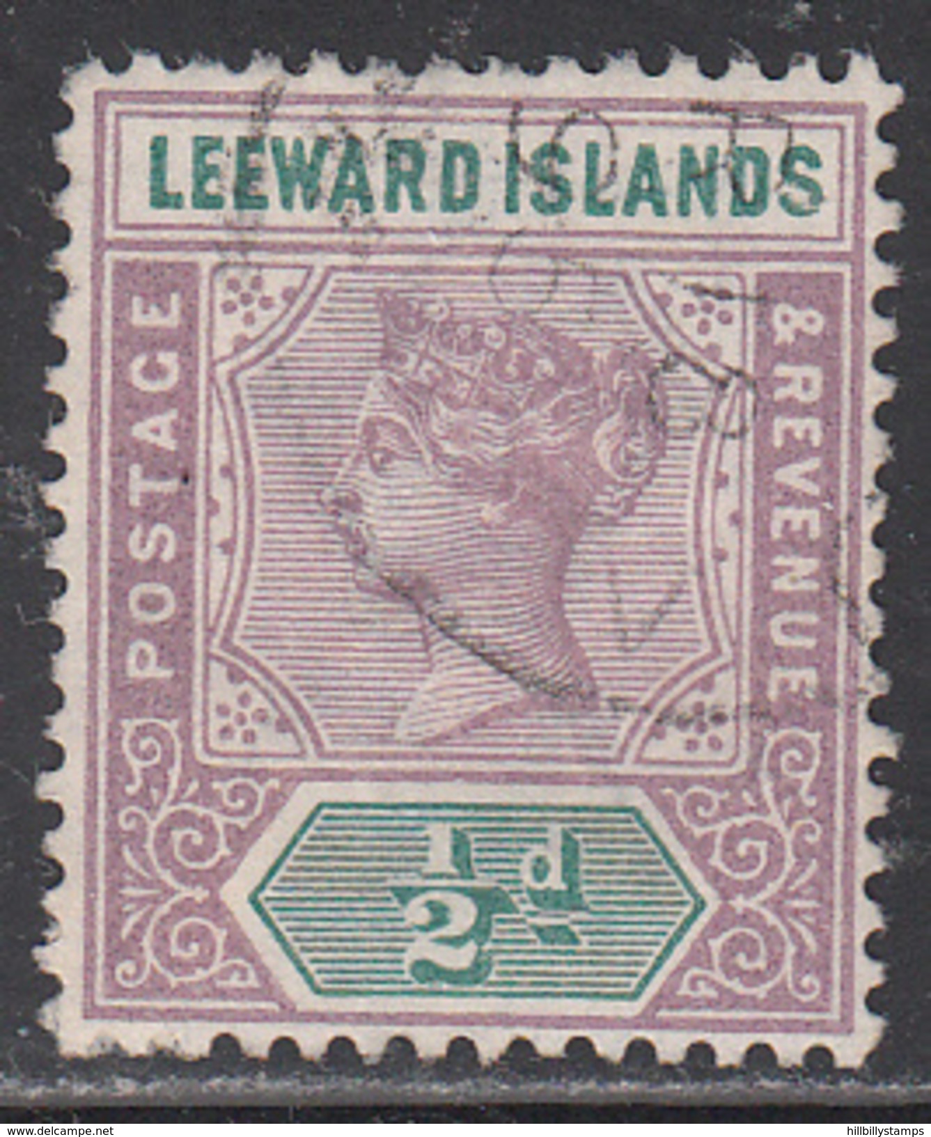 LEEWARD ISL.    SCOTT NO.  1     USED    YEAR  1890 - Leeward  Islands