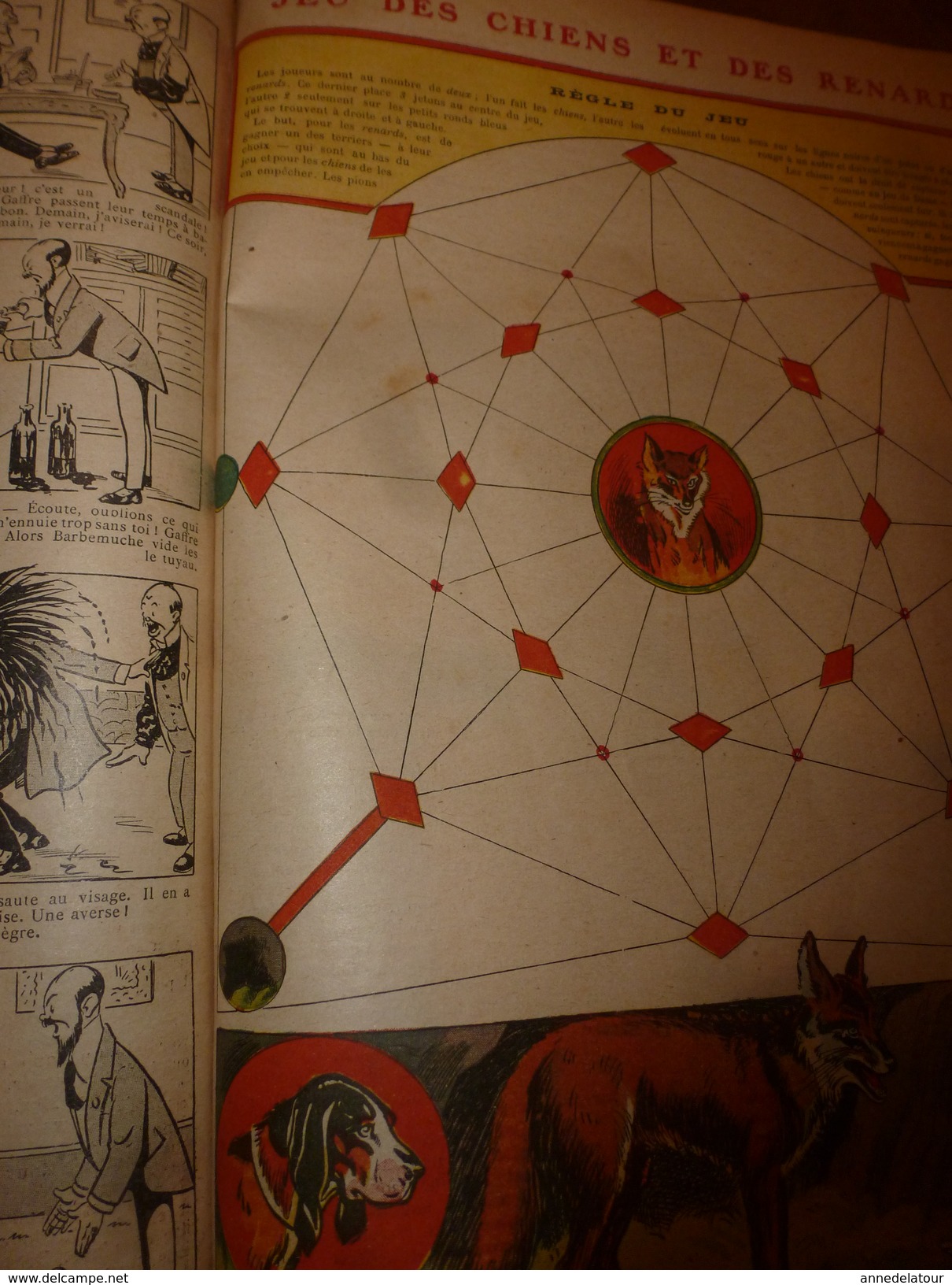 1909 LJDLJ: rare jeu DES CHIENS & DES RENARDS;Le Diable & le Tailleur; Bohémiens(à suivre);Pour voler dans les airs;etc