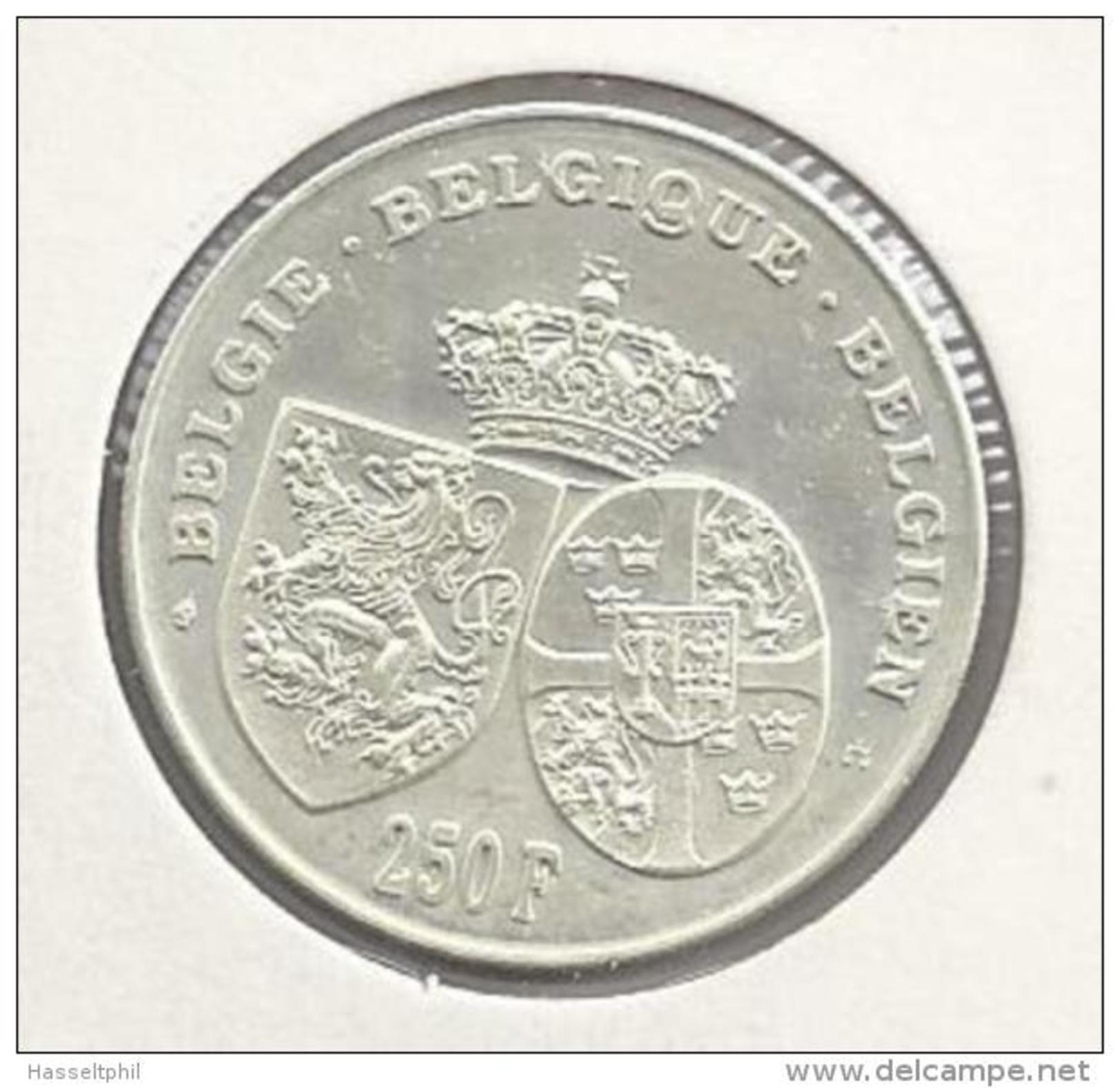 BELGIE - BELGIQUE 250 Frank / 250 Franc Astrid 1995 - 250 Francs