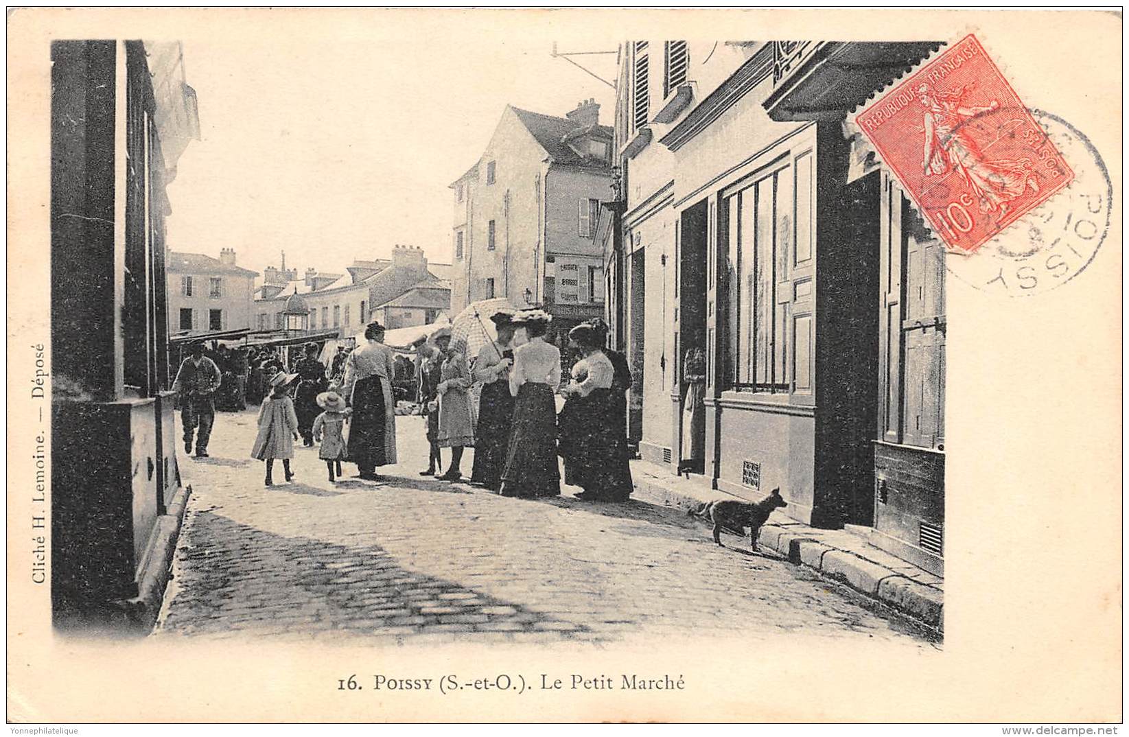 78 - YVELINES / Poissy - Le Petit Marché - Beau Cliché Animé - Précurseur - Poissy