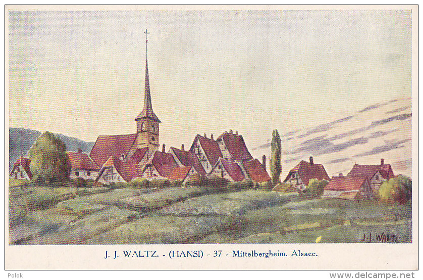 Cpa Illustrée JJ WALTZ (HANSI) - Mittelbergheim - Alsace - Hansi