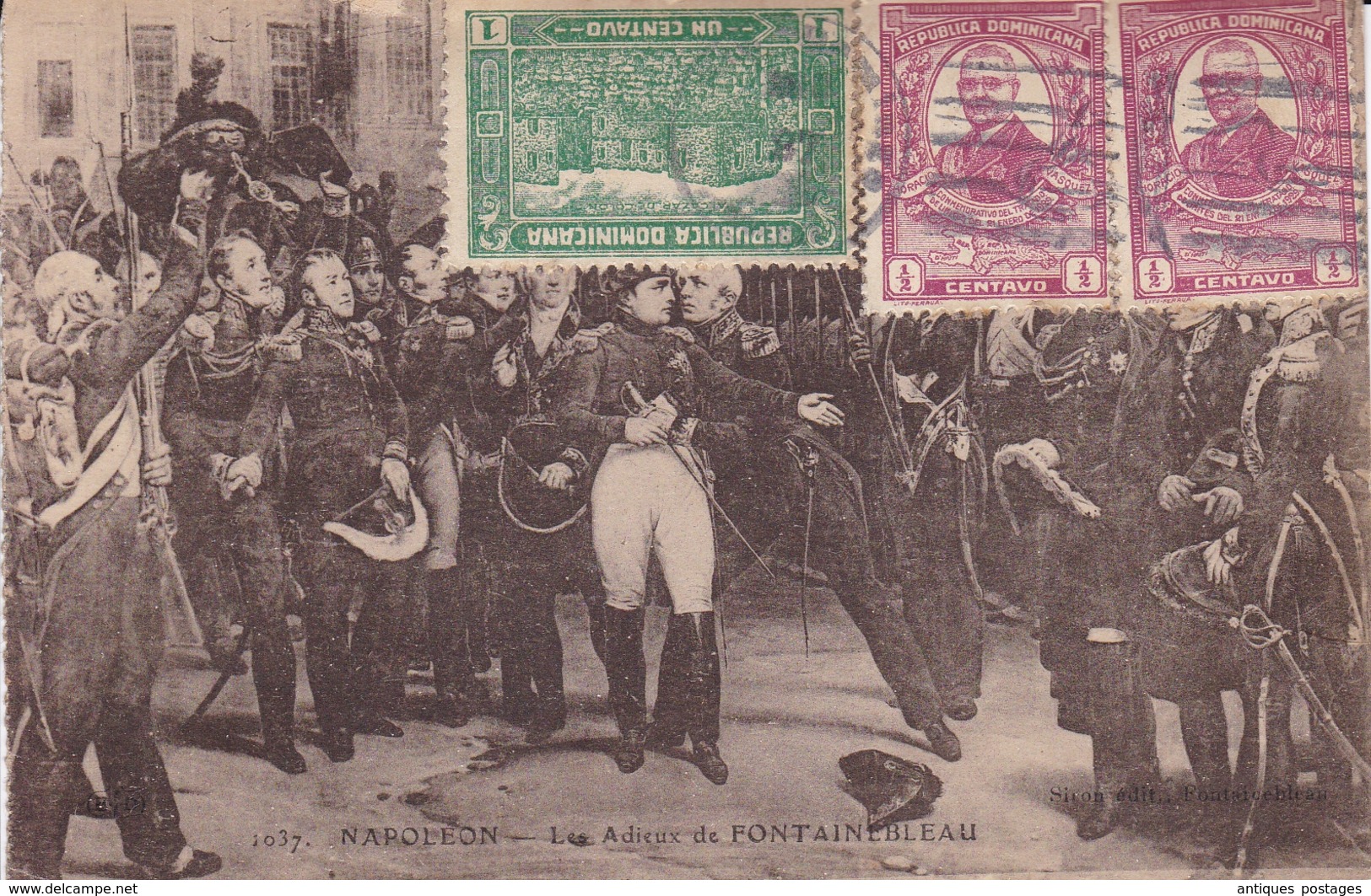 Carte Postale République Dominicaine Santo Domingo Napoléon Bonaparte Adieux De Fontainebleau - Dominikanische Rep.