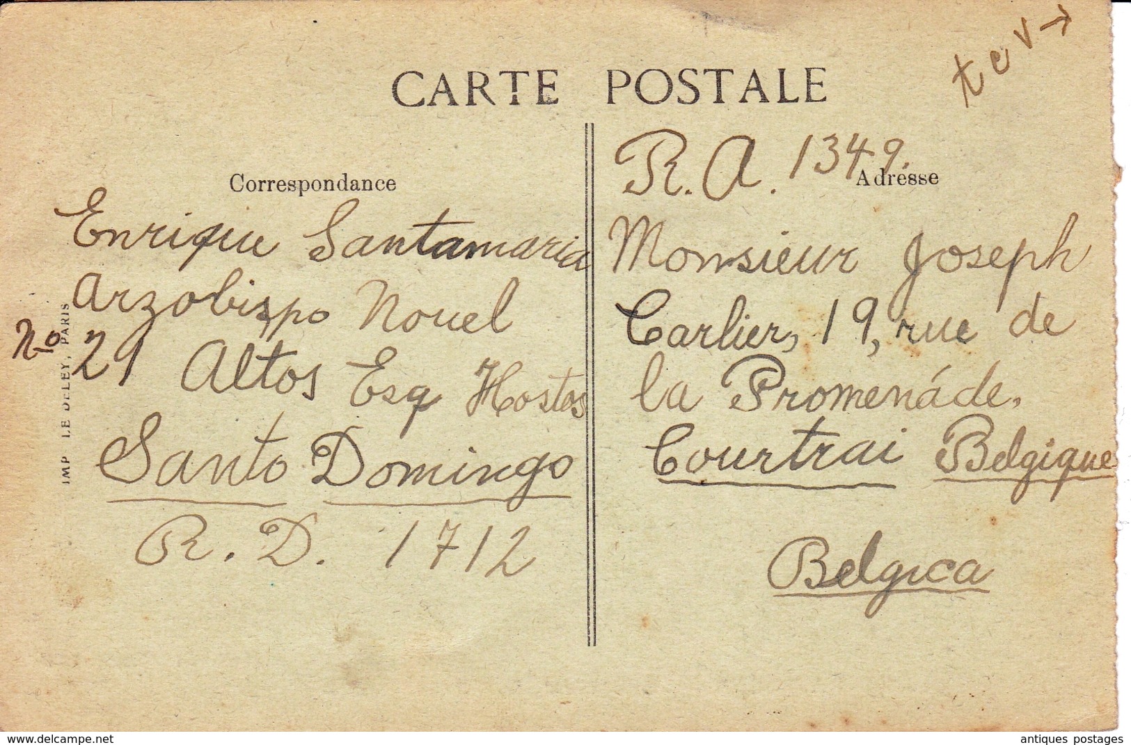 Carte Postale République Dominicaine Santo Domingo Napoléon Bonaparte Adieux De Fontainebleau - Dominikanische Rep.