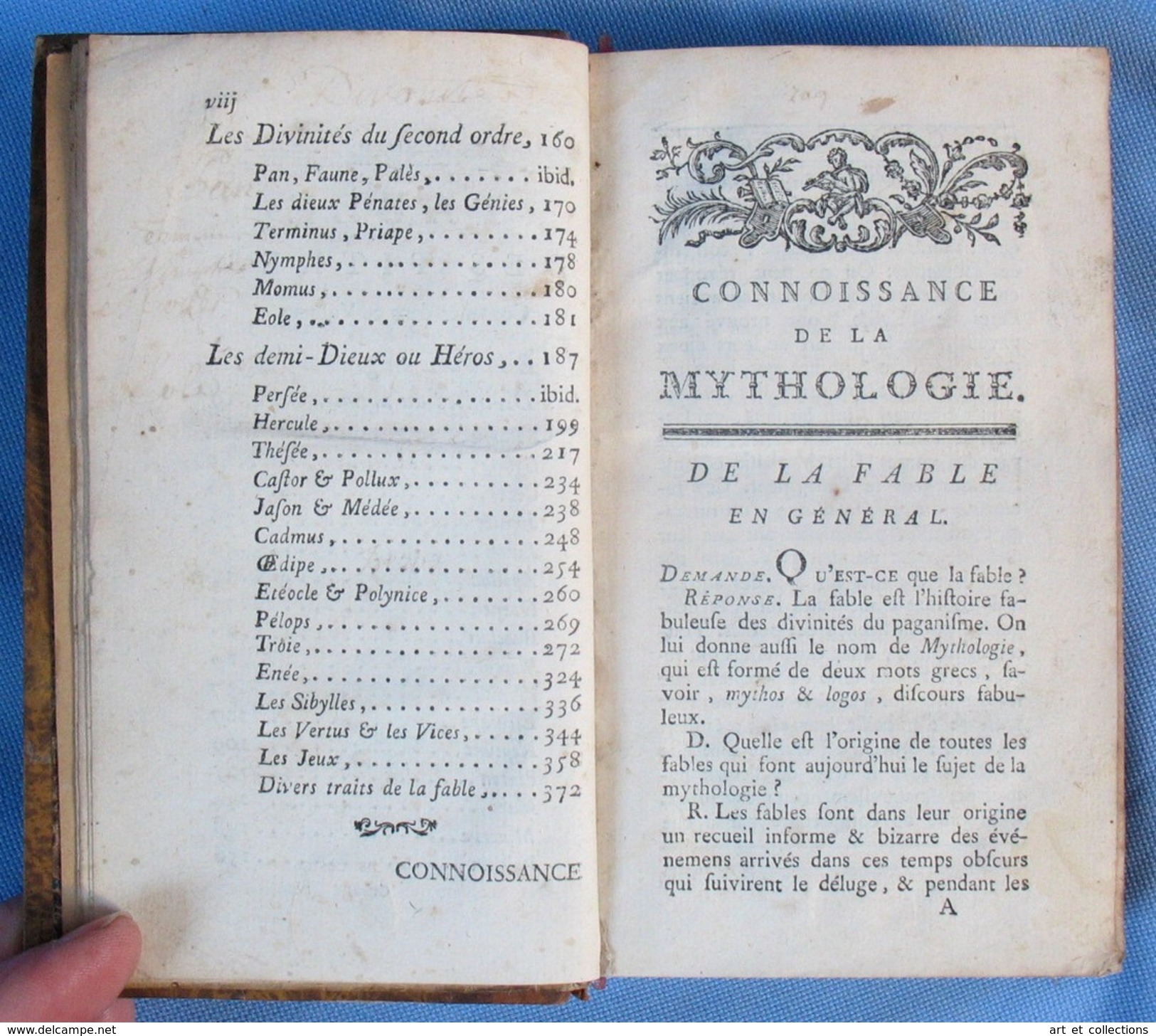 CONNAISSANCE de la MYTHOLOGIE / Veuve Savoye en 1777