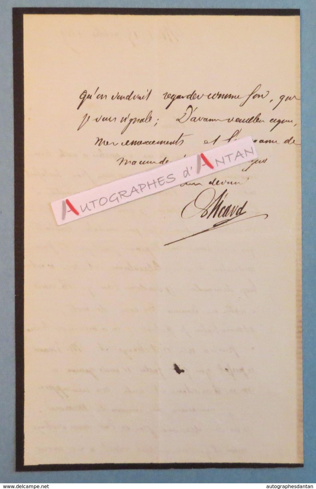 L.A.S 1869 Amable RICARD - Niort - Député Des Deux-Sèvres 79 - La Rochelle - Ministre De L'intérieur - Lettre Autographe - Altri & Non Classificati