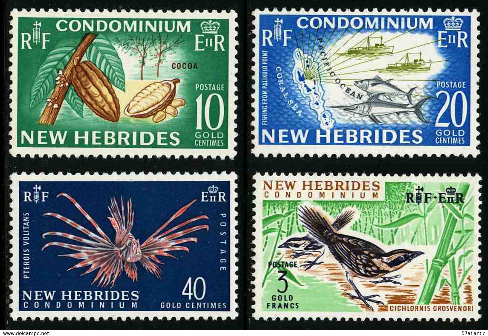 NOUVELLES HEBRIDES - YT 219 à 222 * - SERIE COMPLETE 4 TIMBRES NEUFS * - Unused Stamps