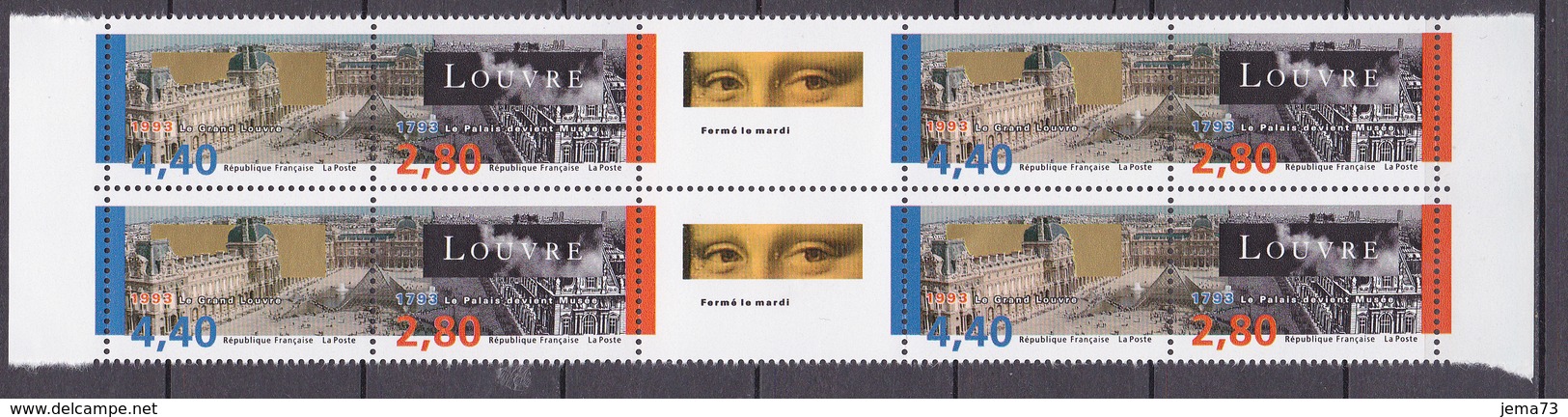 N° 2851 Et 2852 Bicentenaire De La Création Du Musée Du Louvre: 1 Paire  De 2 Timbres Neuf Impéccable - Ongebruikt