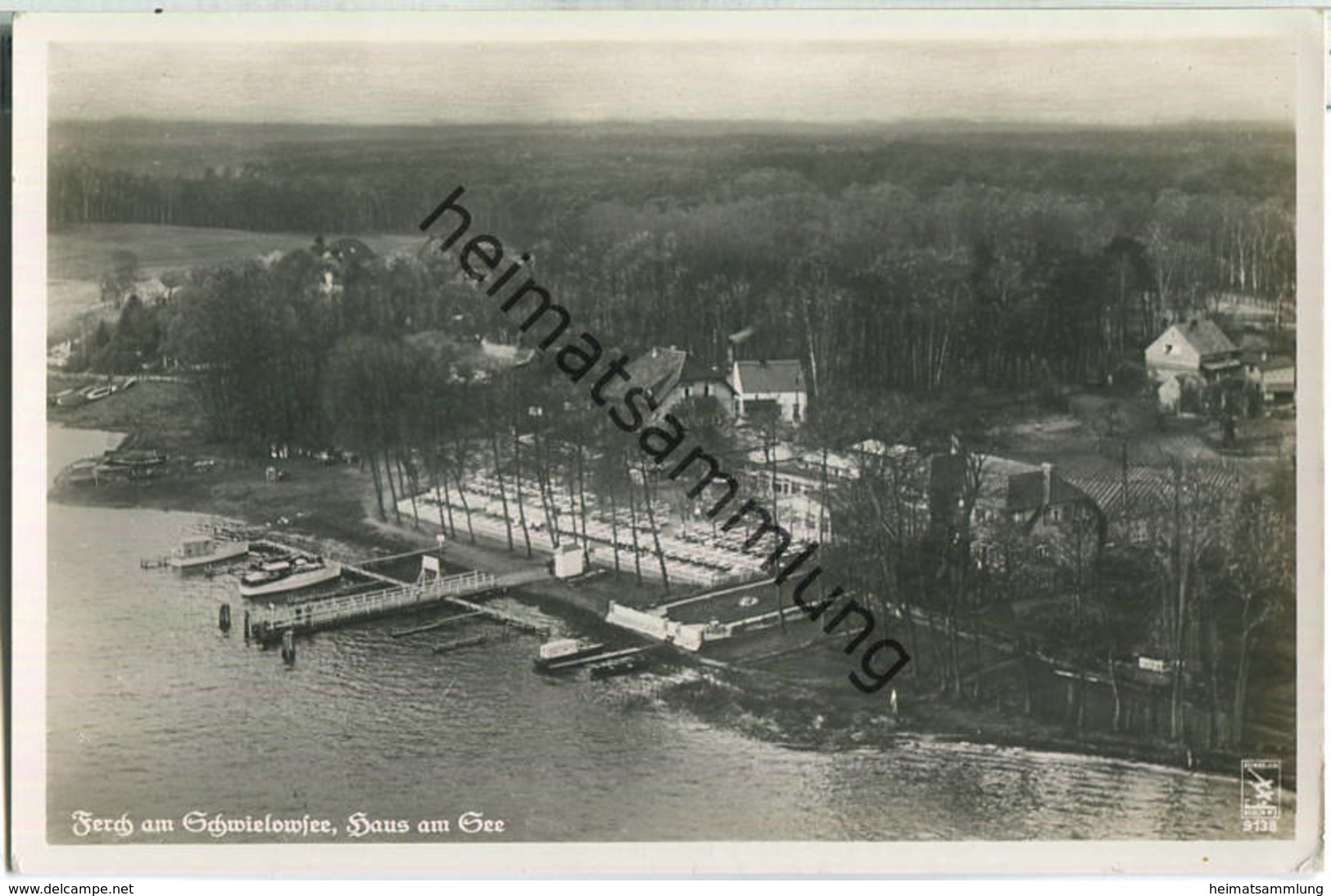 Ferch - Haus Am See - Fliegeraufnahme - Foto-Ansichtskarte - Verlag Klinke & Co Berlin - Ferch