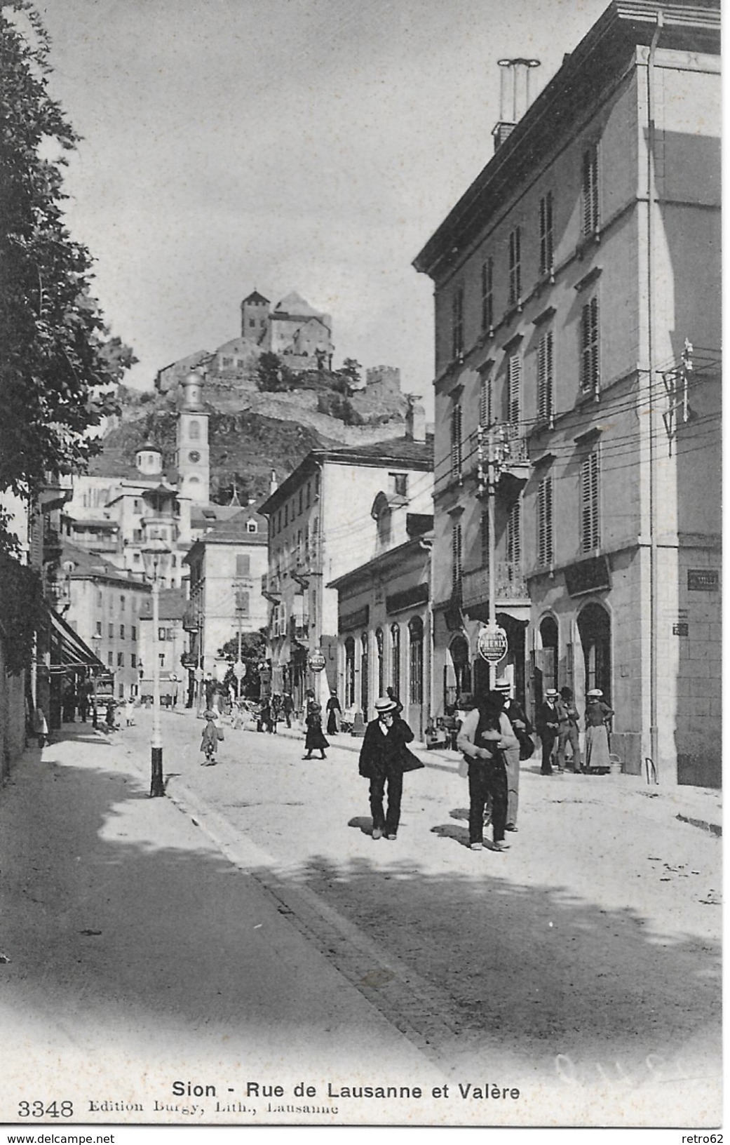 SION &rarr; Belebte Rue De Lausanne Et Valière, Ca.1910 - Sion