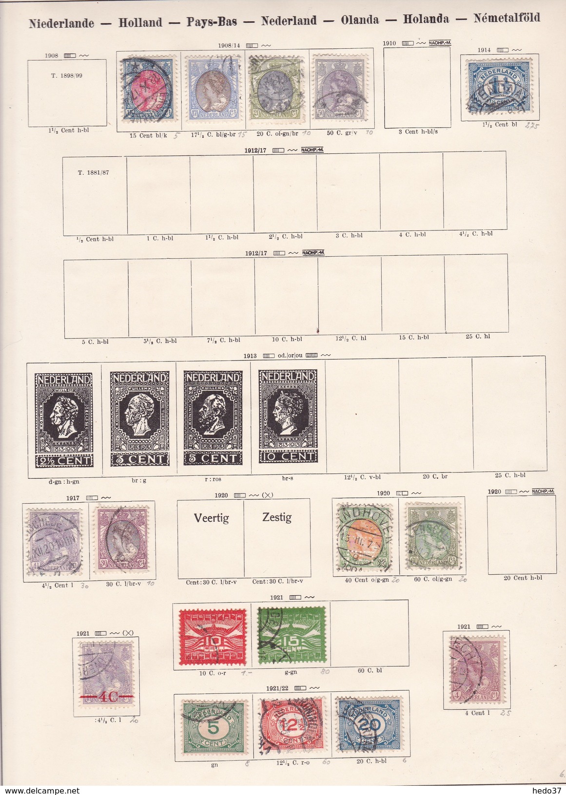 Pays Bas - Collection Vendue Page Par Page - Timbres Oblitérés / Neufs *(avec Charnière) -Qualité B/TB - Colecciones Completas